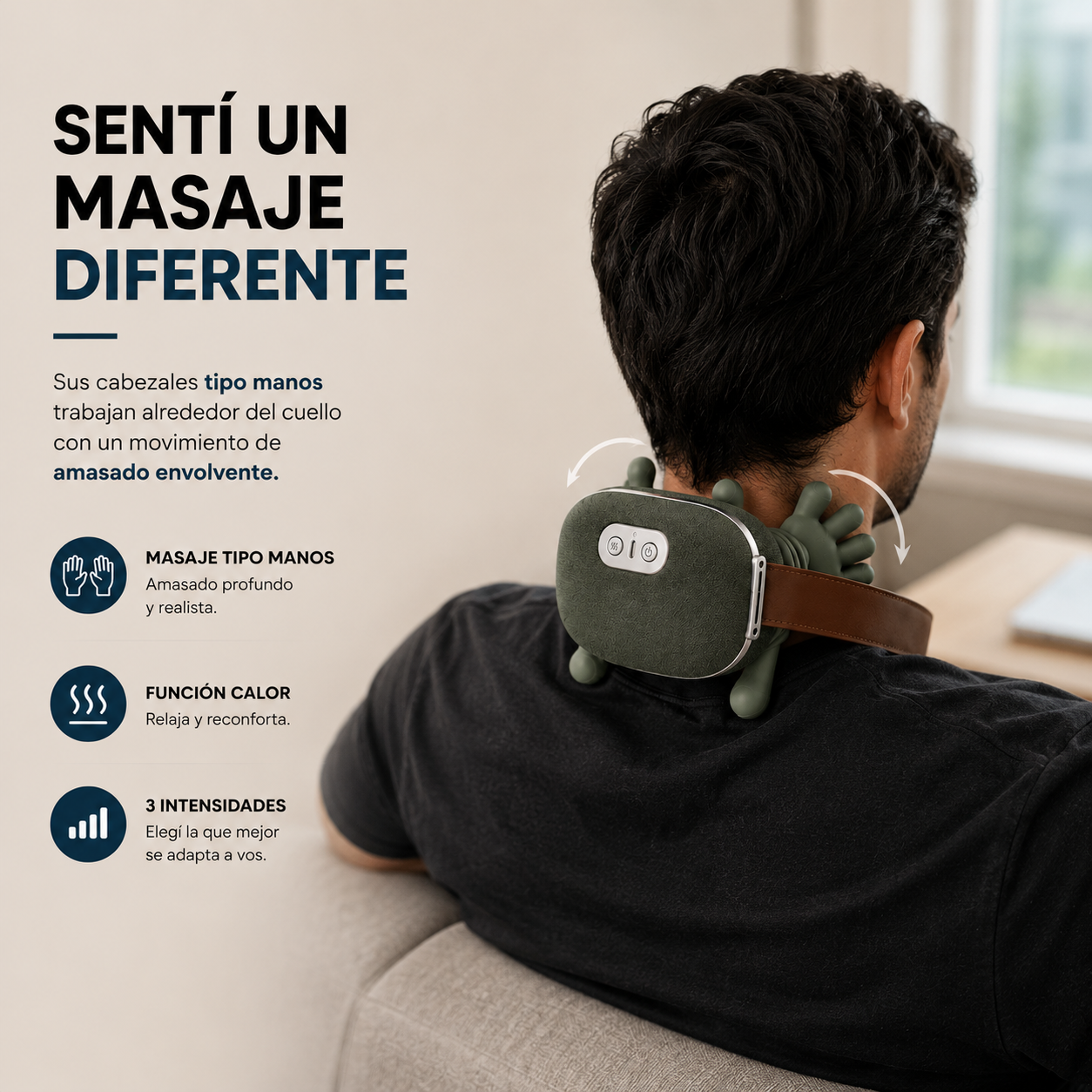 VELKO™ Palm — Masajeador Cervical con Calor